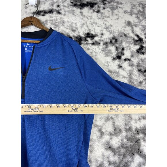 Nike Therma Fit Textured Fleece Mens Size Large Blue 1/4 Zip Casual Athleisure - Picture 6 of 13